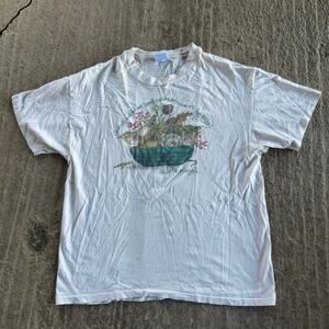 VINTAGE 90S BIBLE VERSE T-SHIRT ANIMAL JESUS RELIGION GRAPHIC T-SHIRT MENS XL